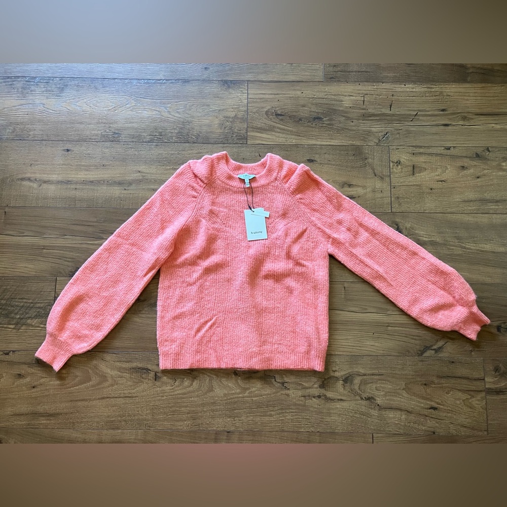 B.Young Coral Crewneck Sweater